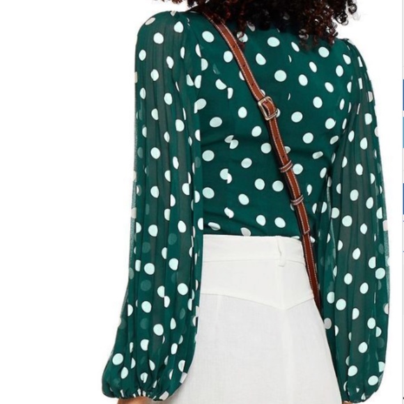 ZIMMERMANN GREEN WITH WHITE DOTS TOP - SIZE 1.   PRE LOVE... EXCELLENT CONDITON. - Picture 2 of 7